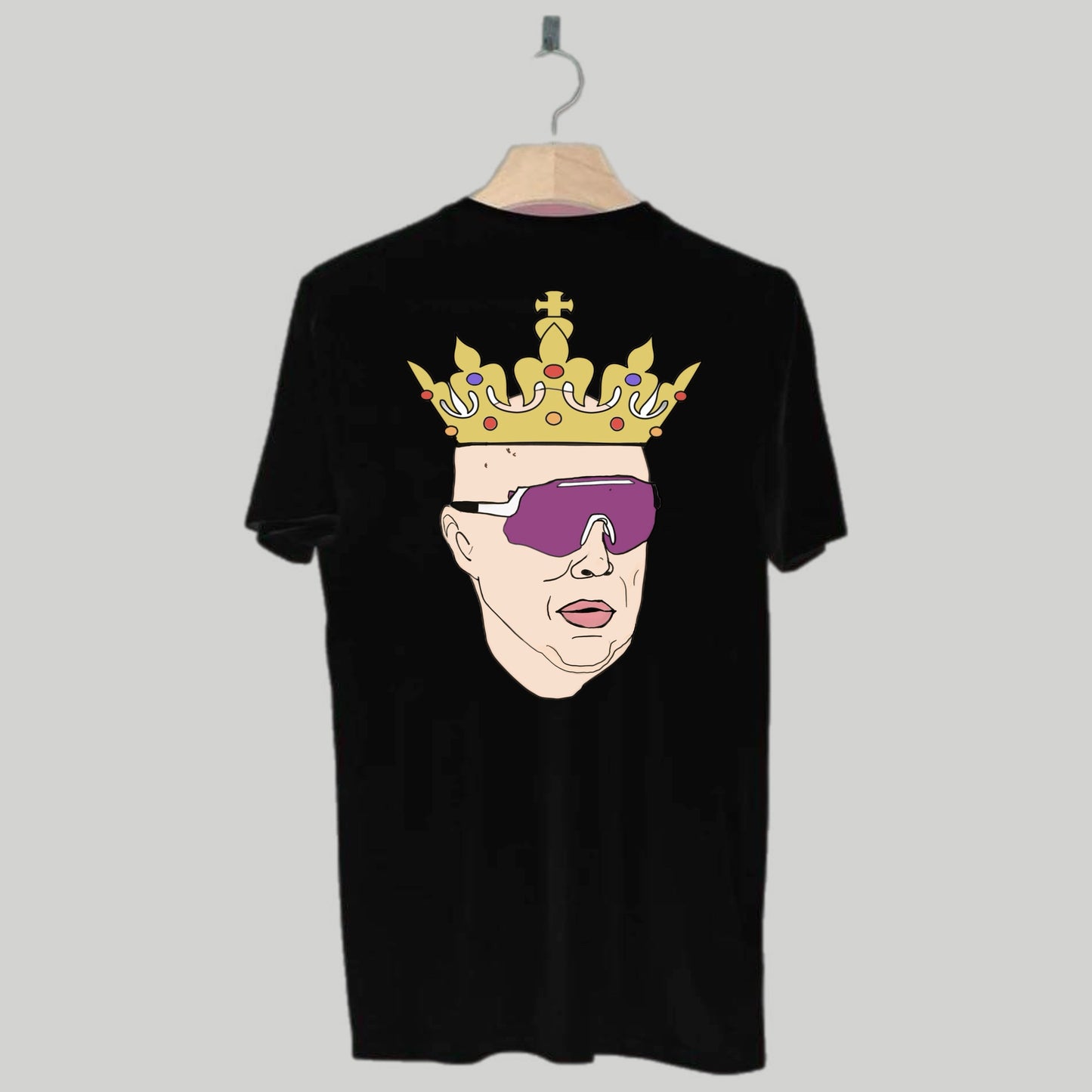 King Skull Tee BLACK: FRONT AND BACK
