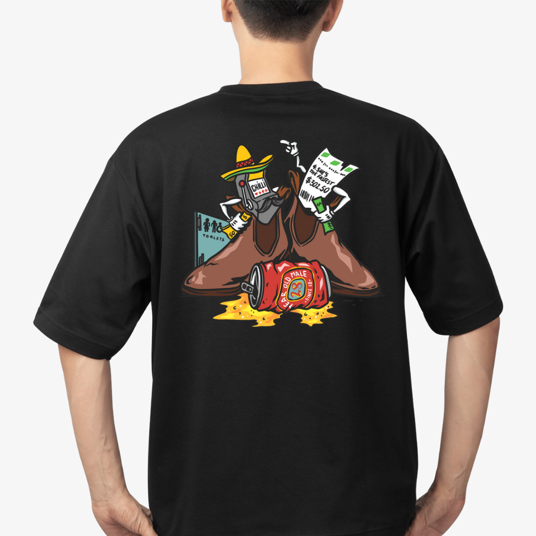 The Quarter Life Crisis Tee - Black: Heavyweight