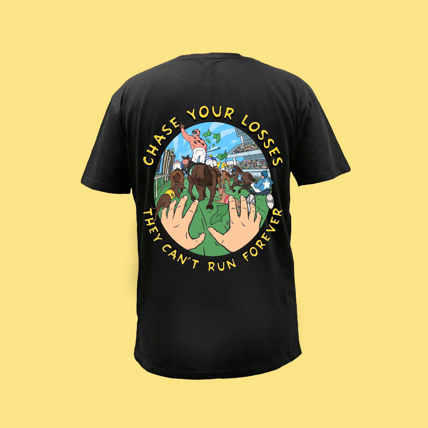 CHASE YOUR LOSSES 2.0 BLACK: FRONT AND BACK