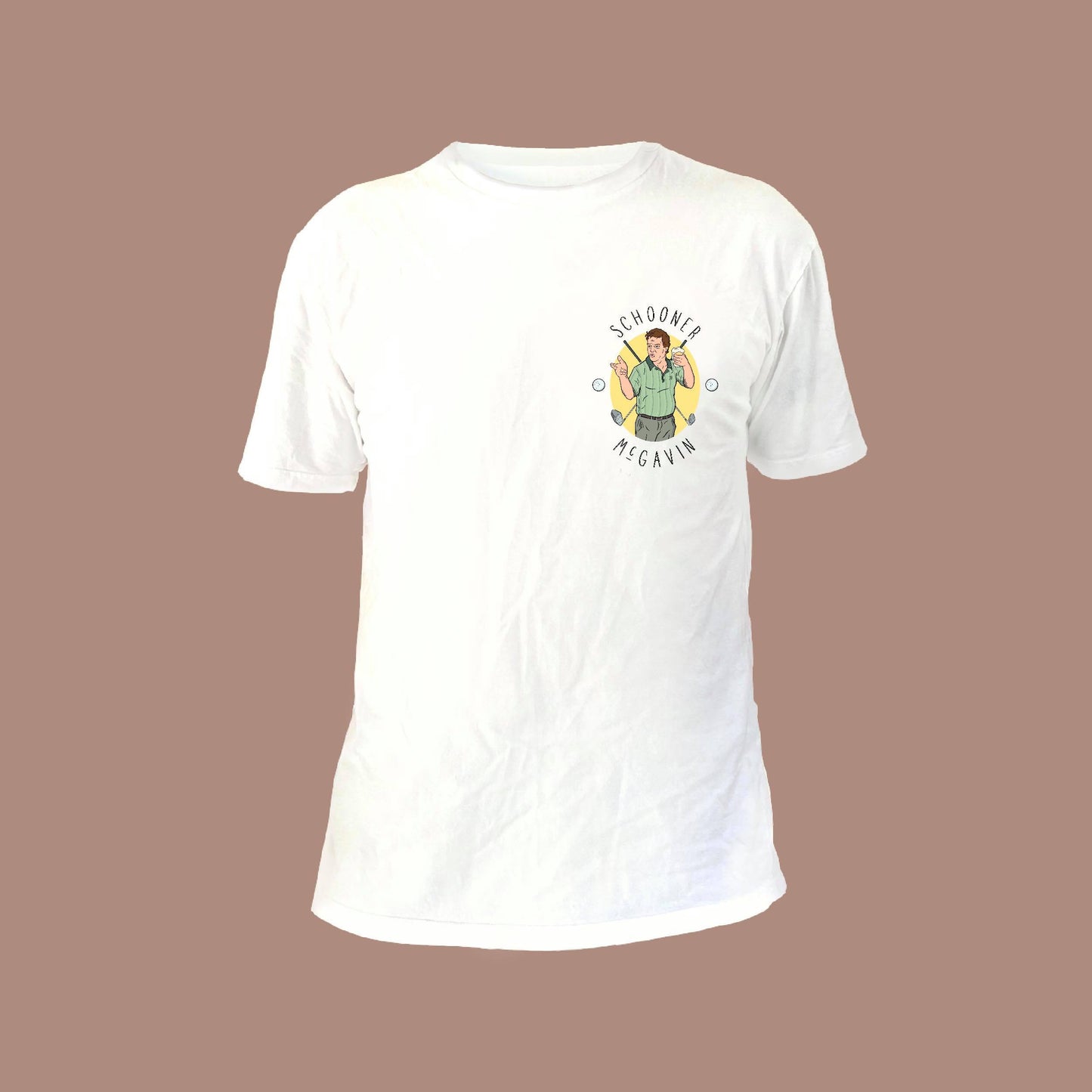 Schooner McGavin Tee -WHITE FRONT AND BACK