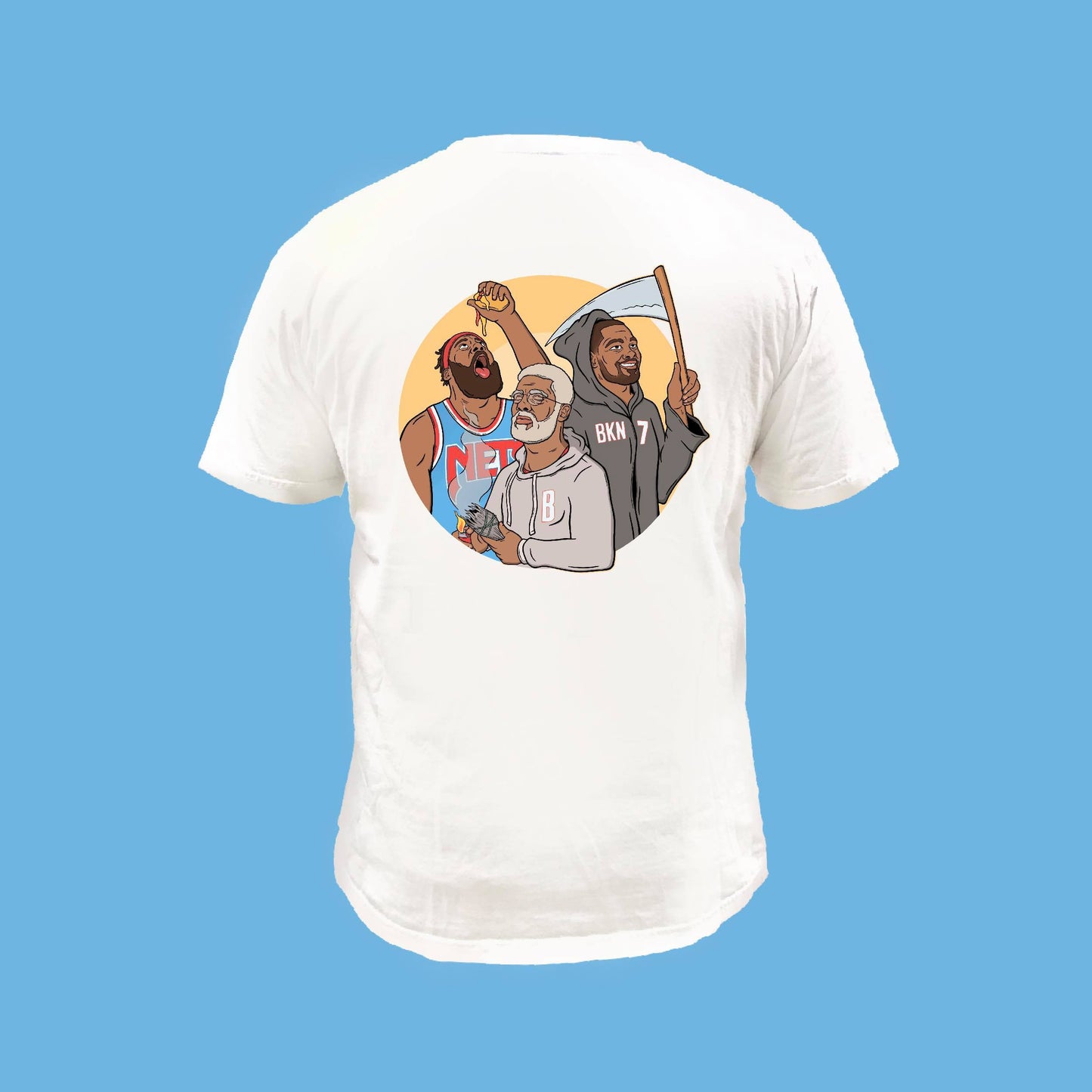 THE BIG 3 TEE - WHITE FRONT AND BACK
