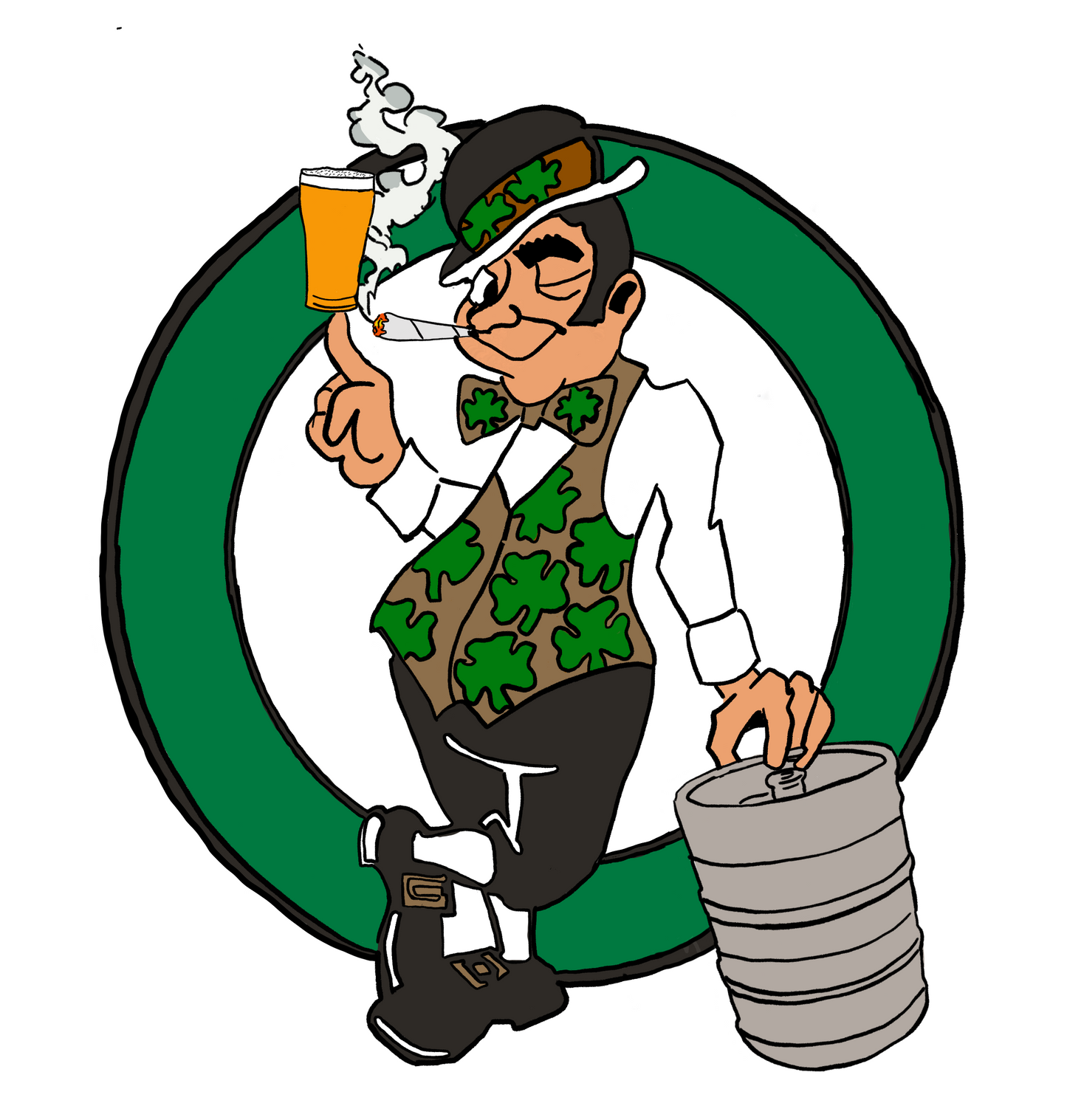 BOSTON KEG PARTY: CELTICS EDITION BLACK - FRONT ONLY