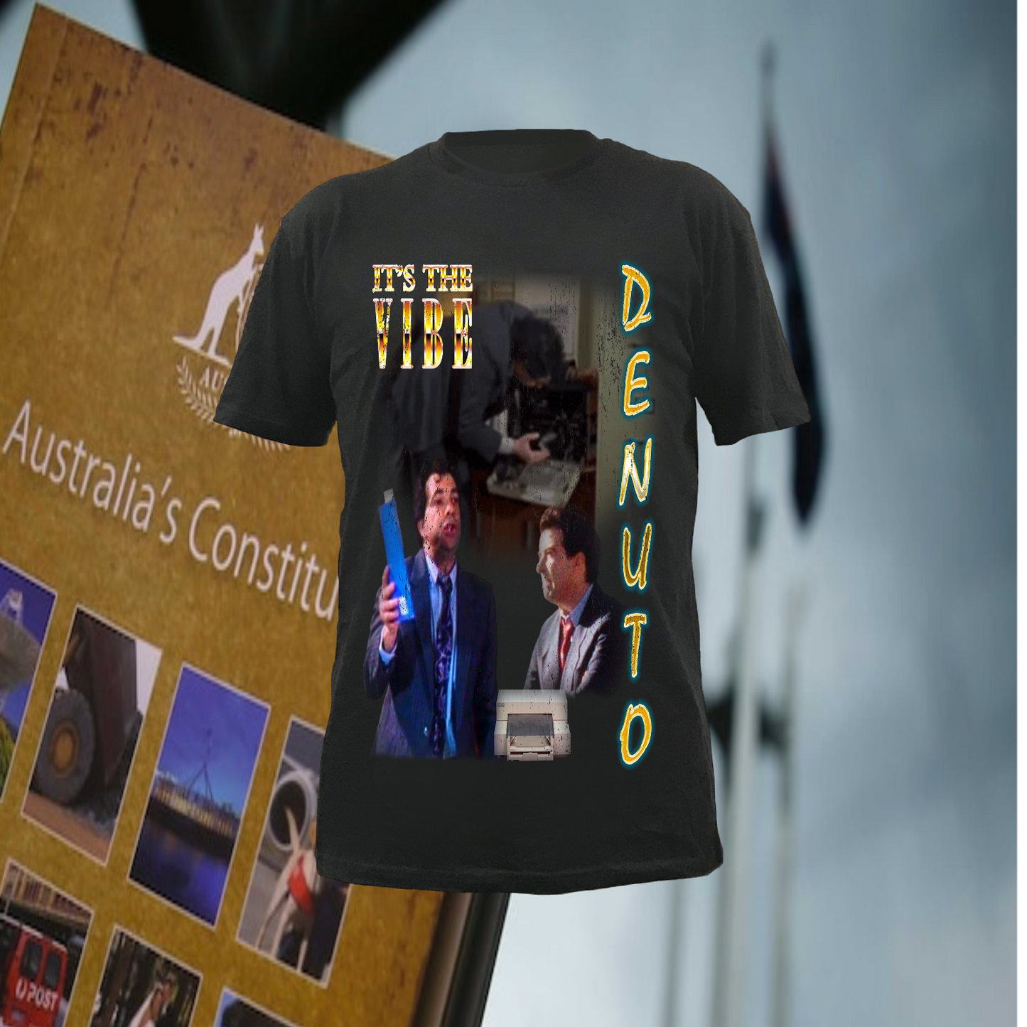 Denuto Tee - BLACK FRONT ONLY