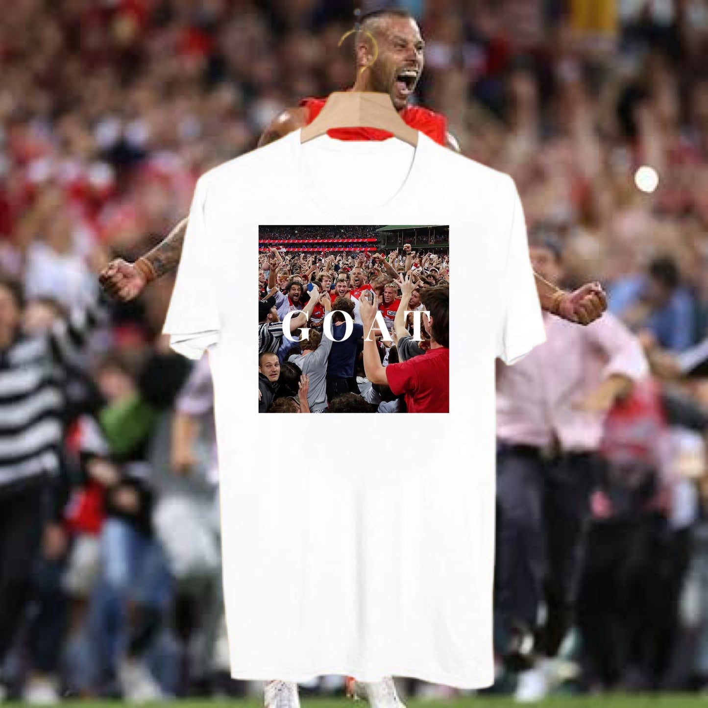 BUDDY GOAT TEE: WHITE - FRONT ONLY