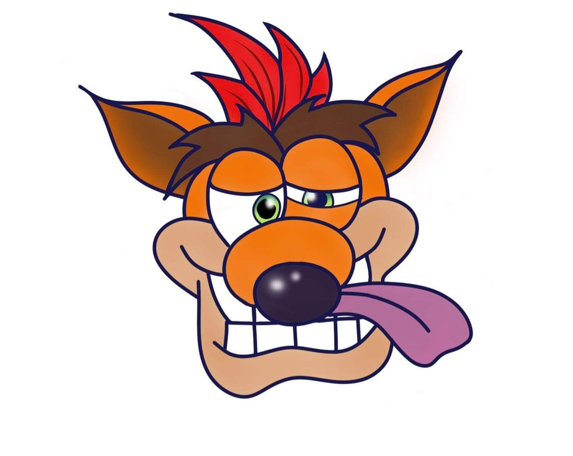 CRASH BANDICOOKED BLACK - FRONT AND BACK