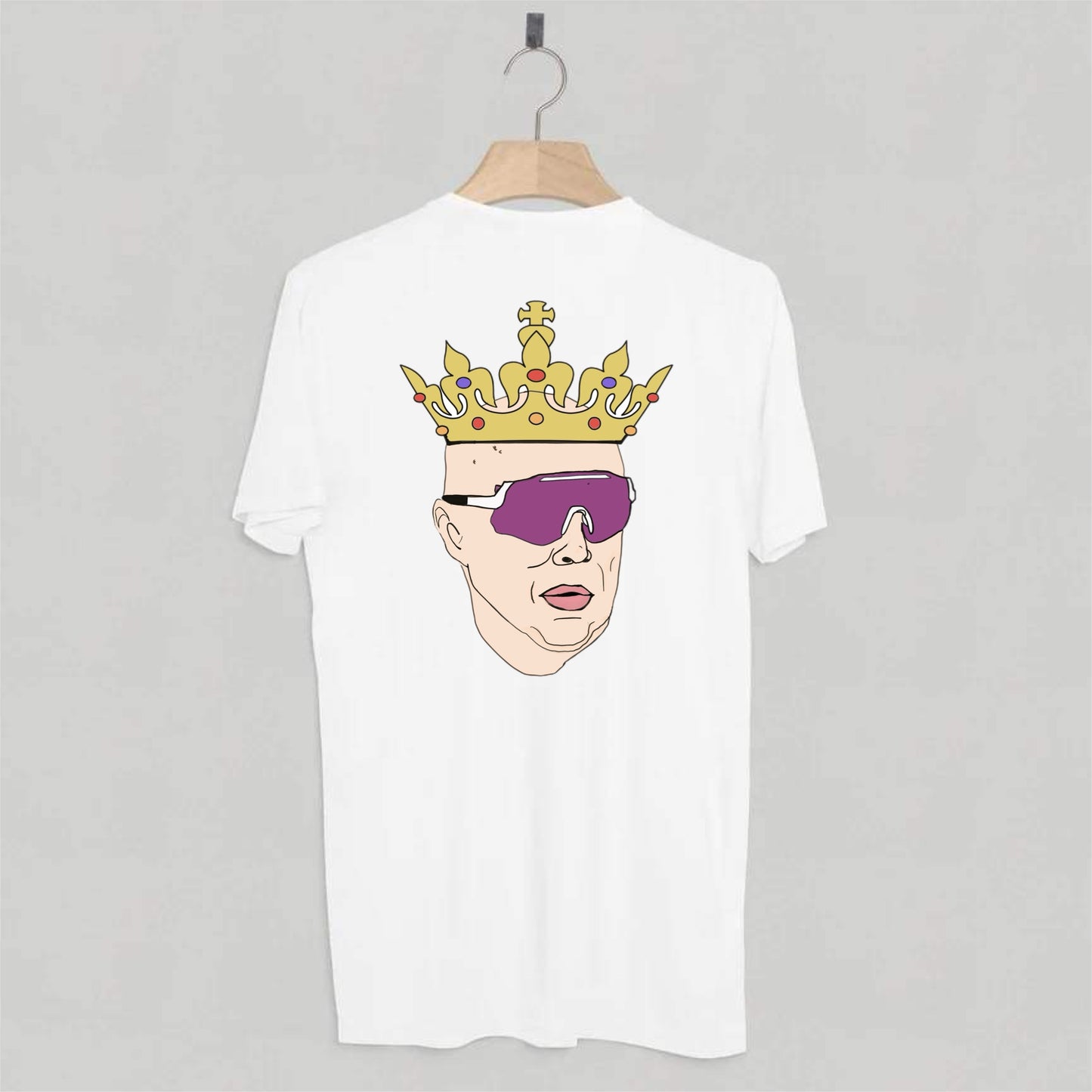 King Skull Tee -WHITE FRONT AND BACK