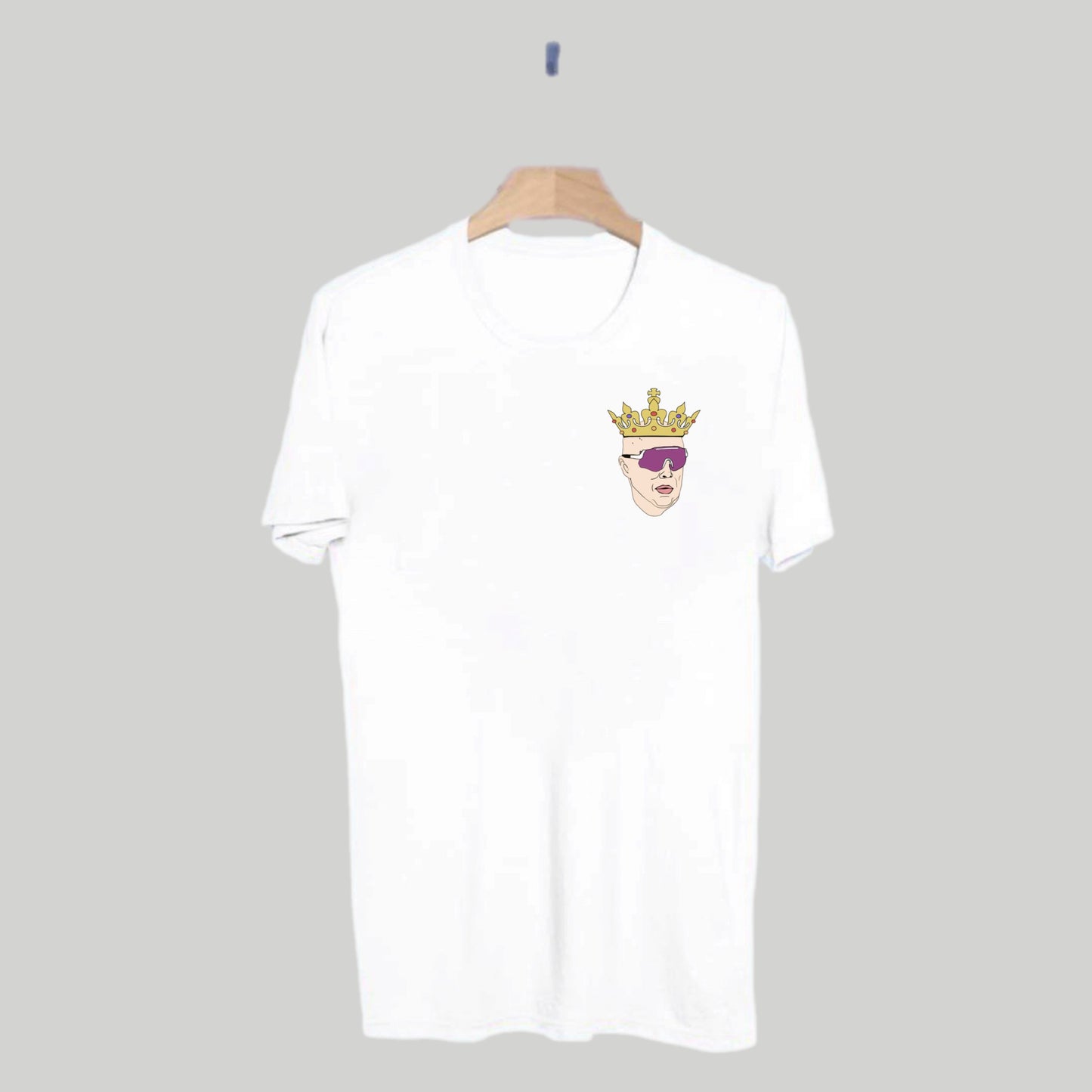 King Skull Tee -WHITE FRONT AND BACK