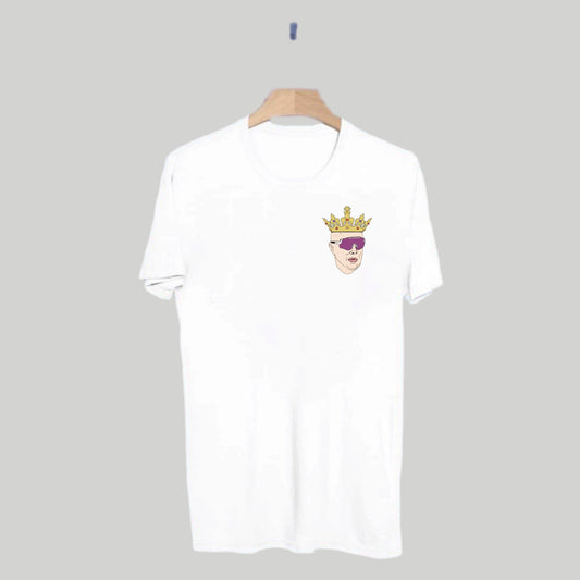 King Skull Tee -WHITE FRONT AND BACK