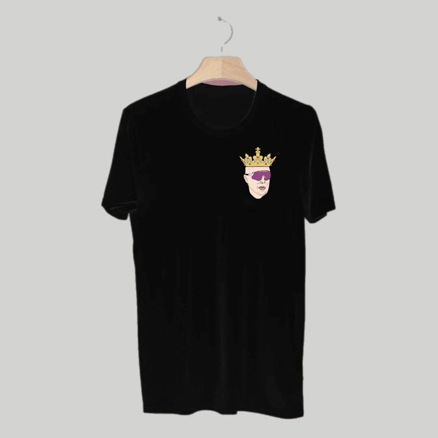 King Skull Tee BLACK: FRONT AND BACK