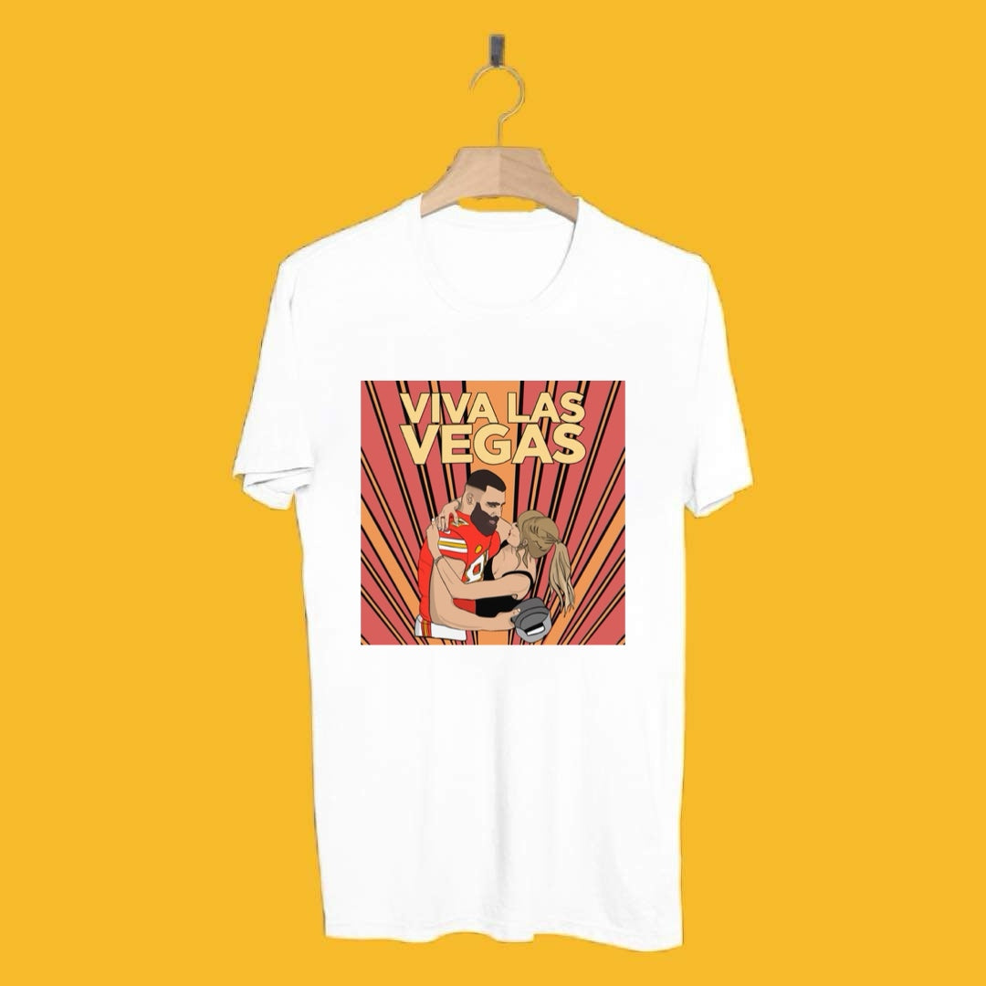 VIVA LAS VEGAS TEE: WHITE - FRONT ONLY