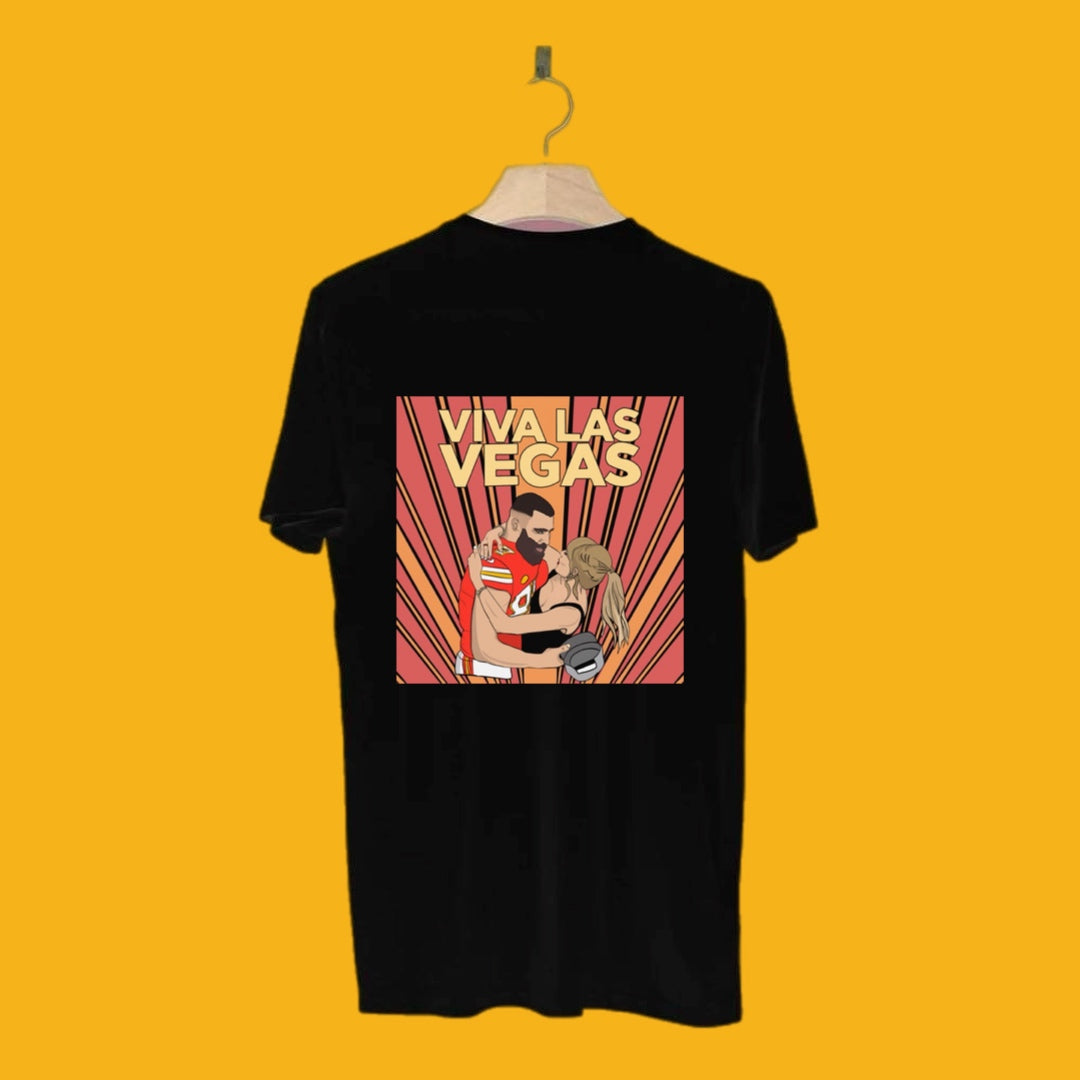 VIVA LAS VEGAS Tee BLACK: FRONT AND BACK