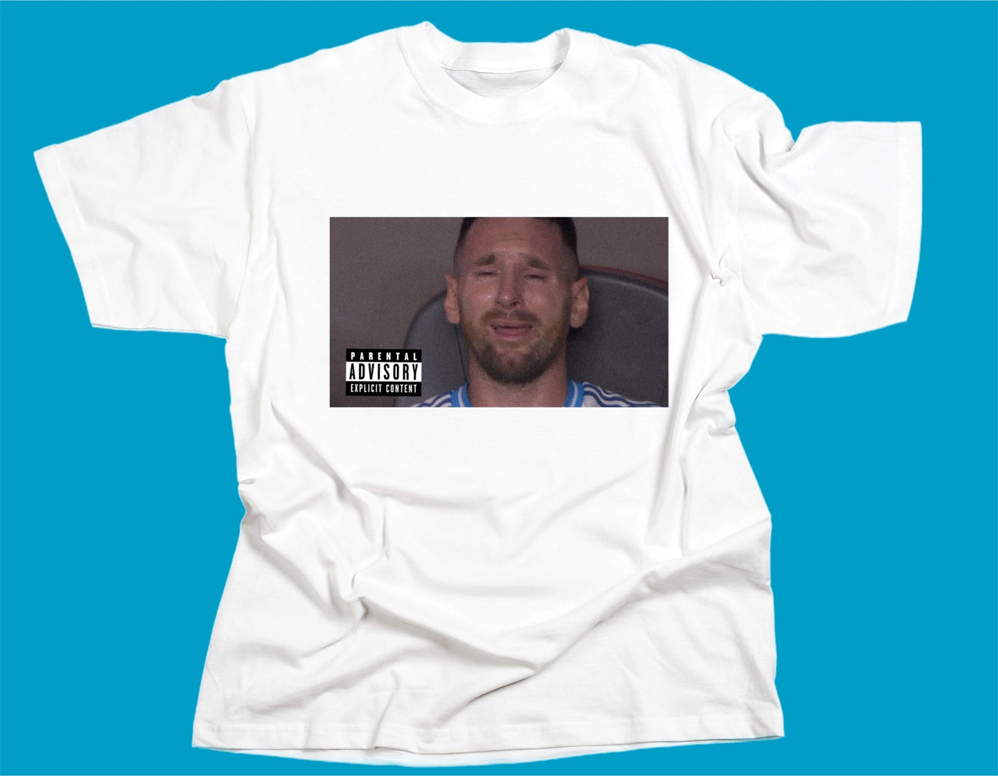 No Context Messi Tears Tee- WHITE FRONT ONLY