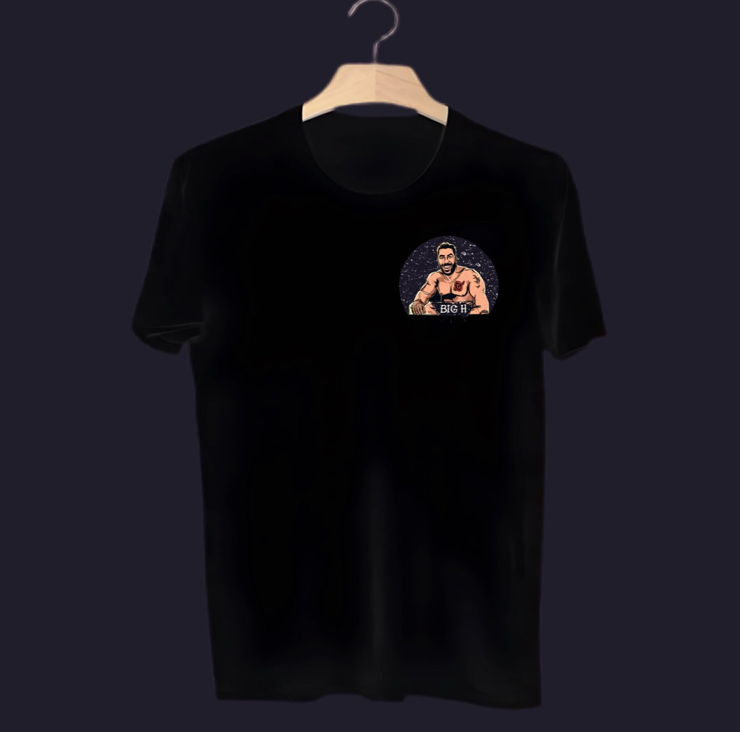 The Big H Tee - BLACK: FRONT AND BACK