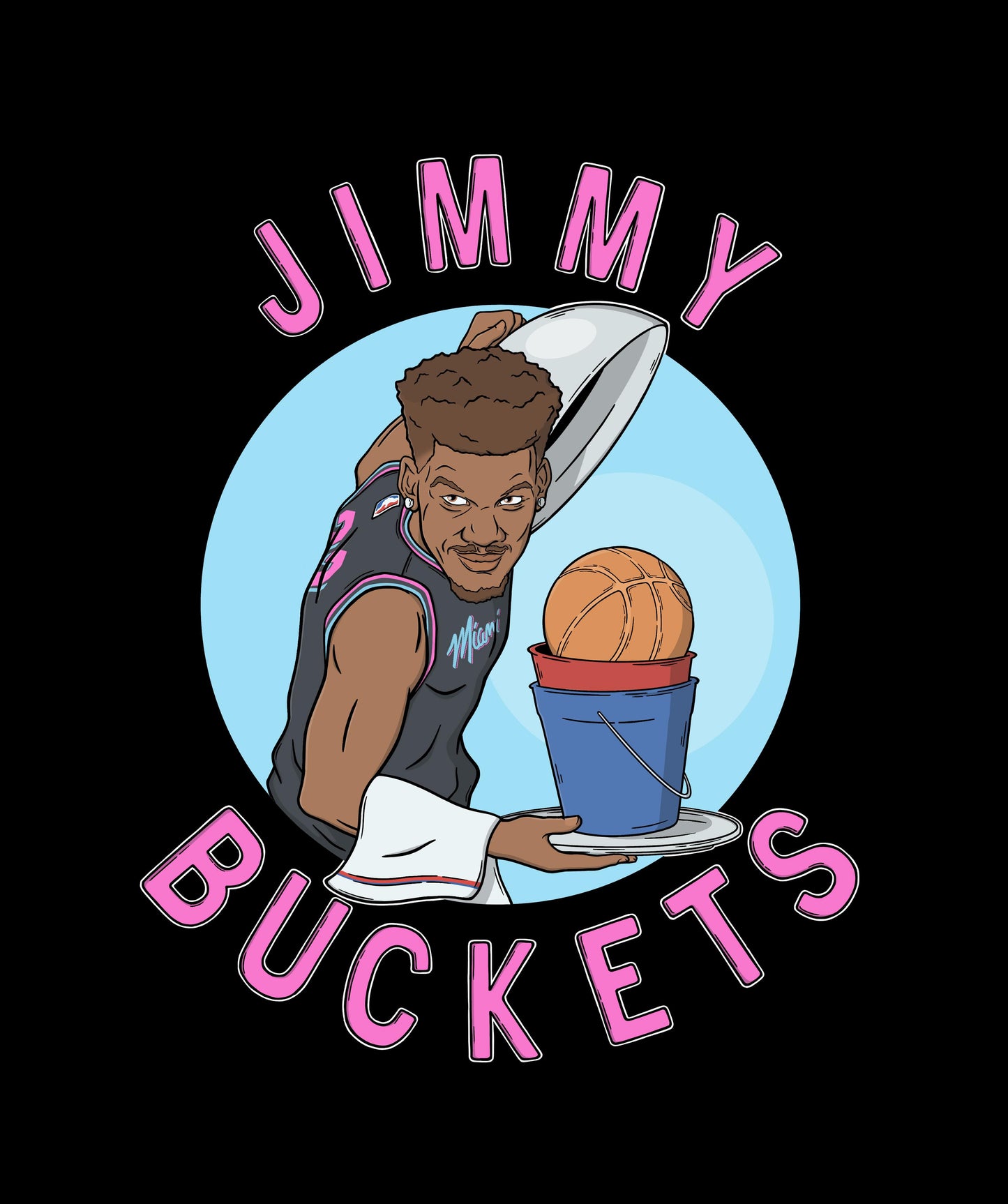 JIMMY BUCKETS BUTLER - BLACK FRONT ONLY