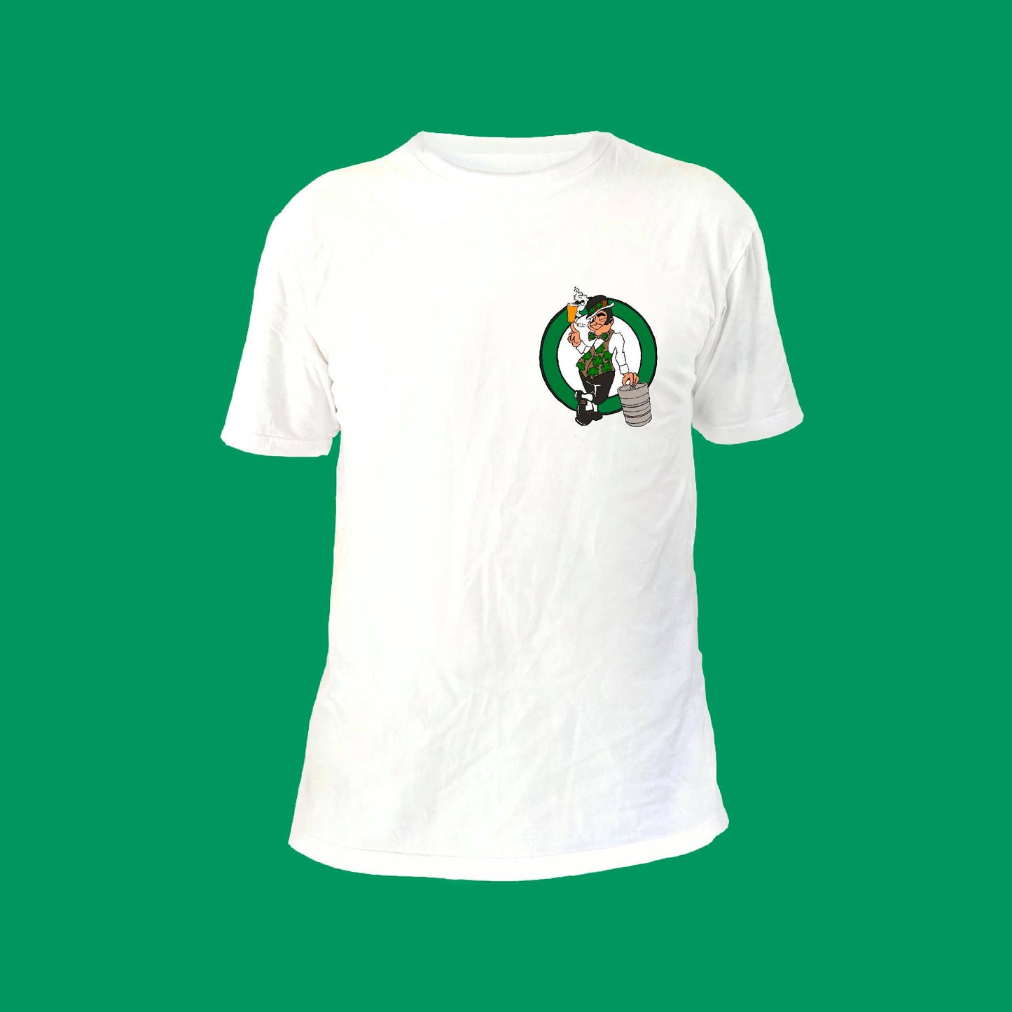 BOSTON KEG PARTY: CELTICS EDITION WHITE - FRONT AND BACK