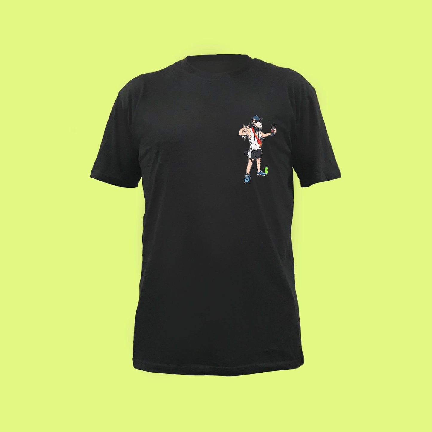 THE SWOOPY BOY TEE: BLACK - FRONT AND BACK