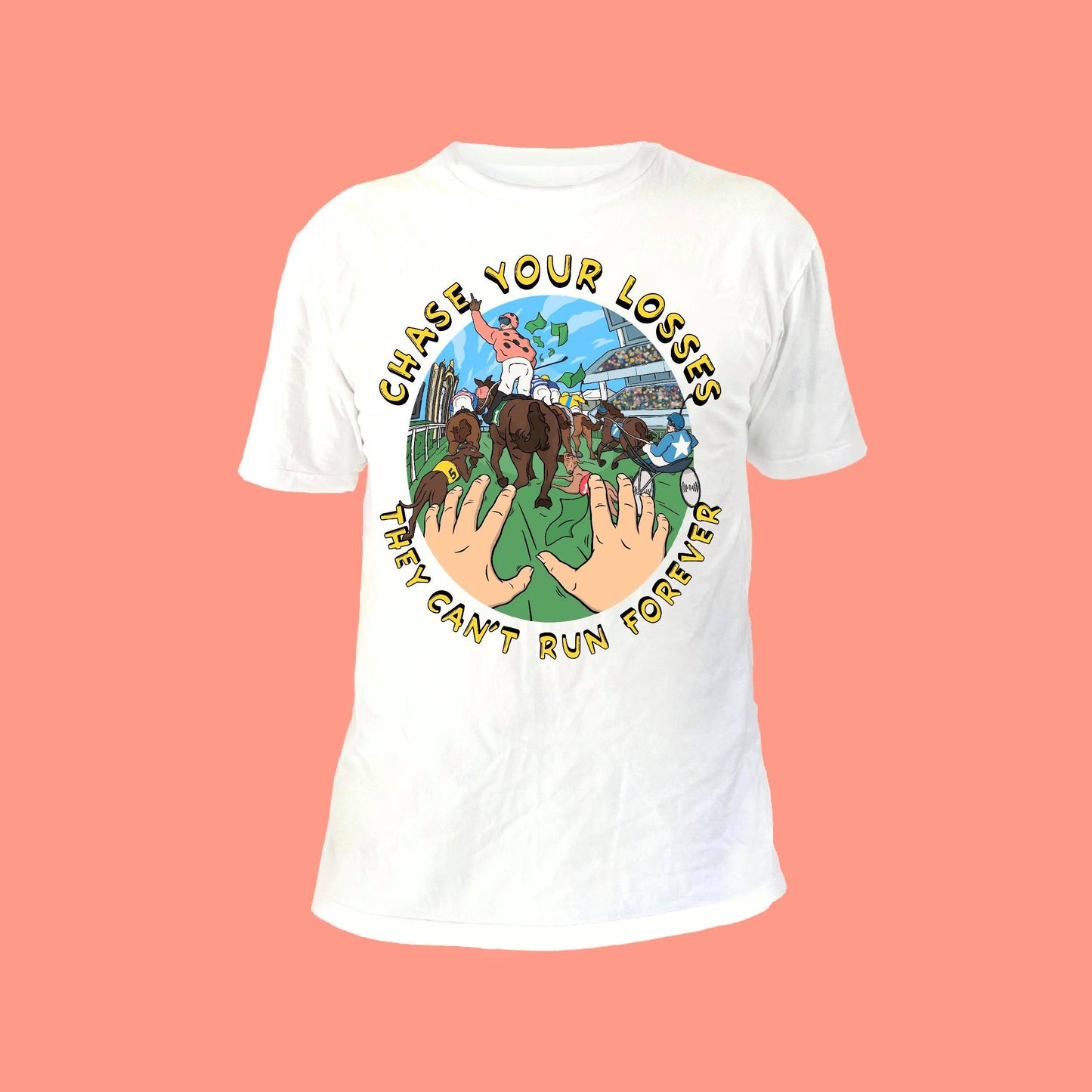 CHASE YOUR LOSSES 2.0 WHITE: FRONT ONLY