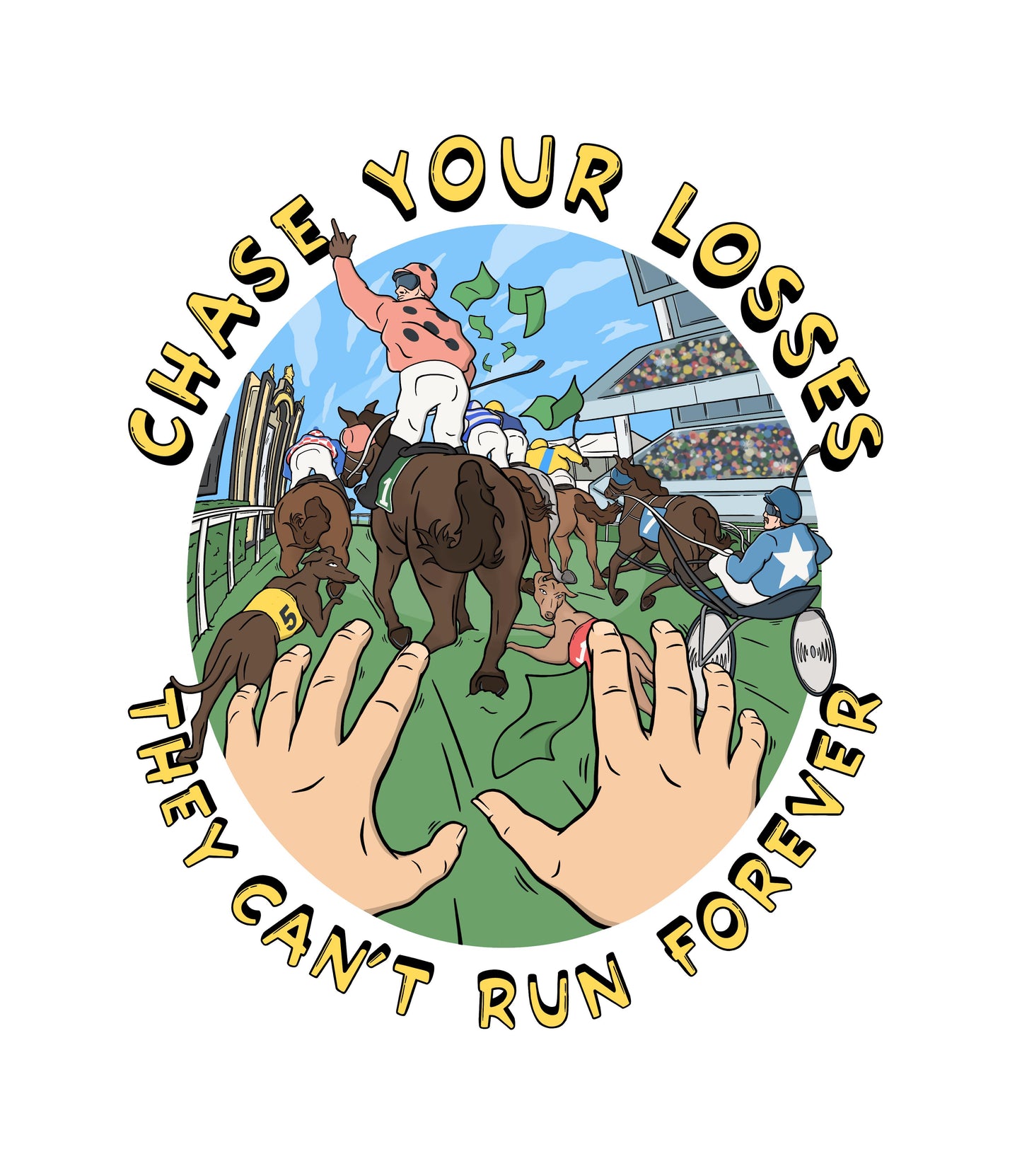 CHASE YOUR LOSSES 2.0 WHITE: FRONT ONLY