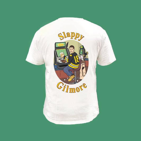 Slappy Gilmore Tee - WHITE FRONT AND BACK