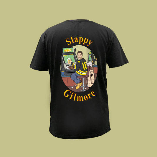 Slappy Gilmore Tee - BLACK FRONT AND BACK