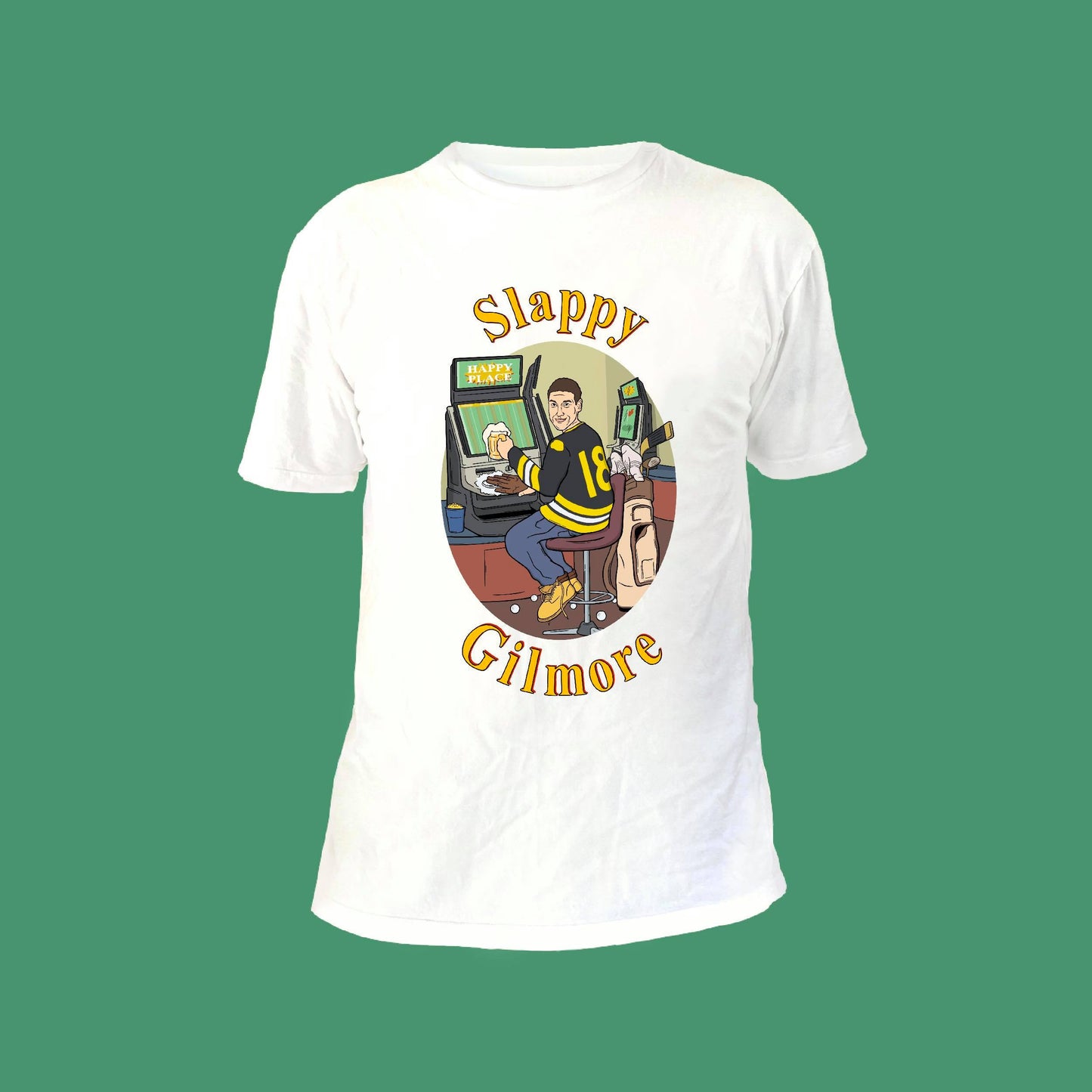 Slappy Gilmore Tee - WHITE FRONT ONLY