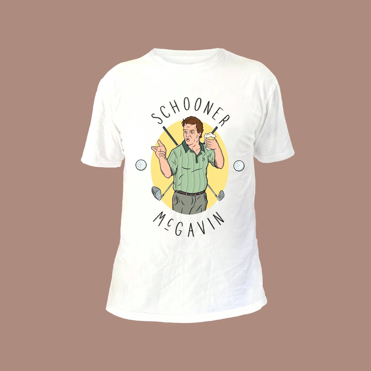 Schooner McGavin Tee -WHITE FRONT ONLY