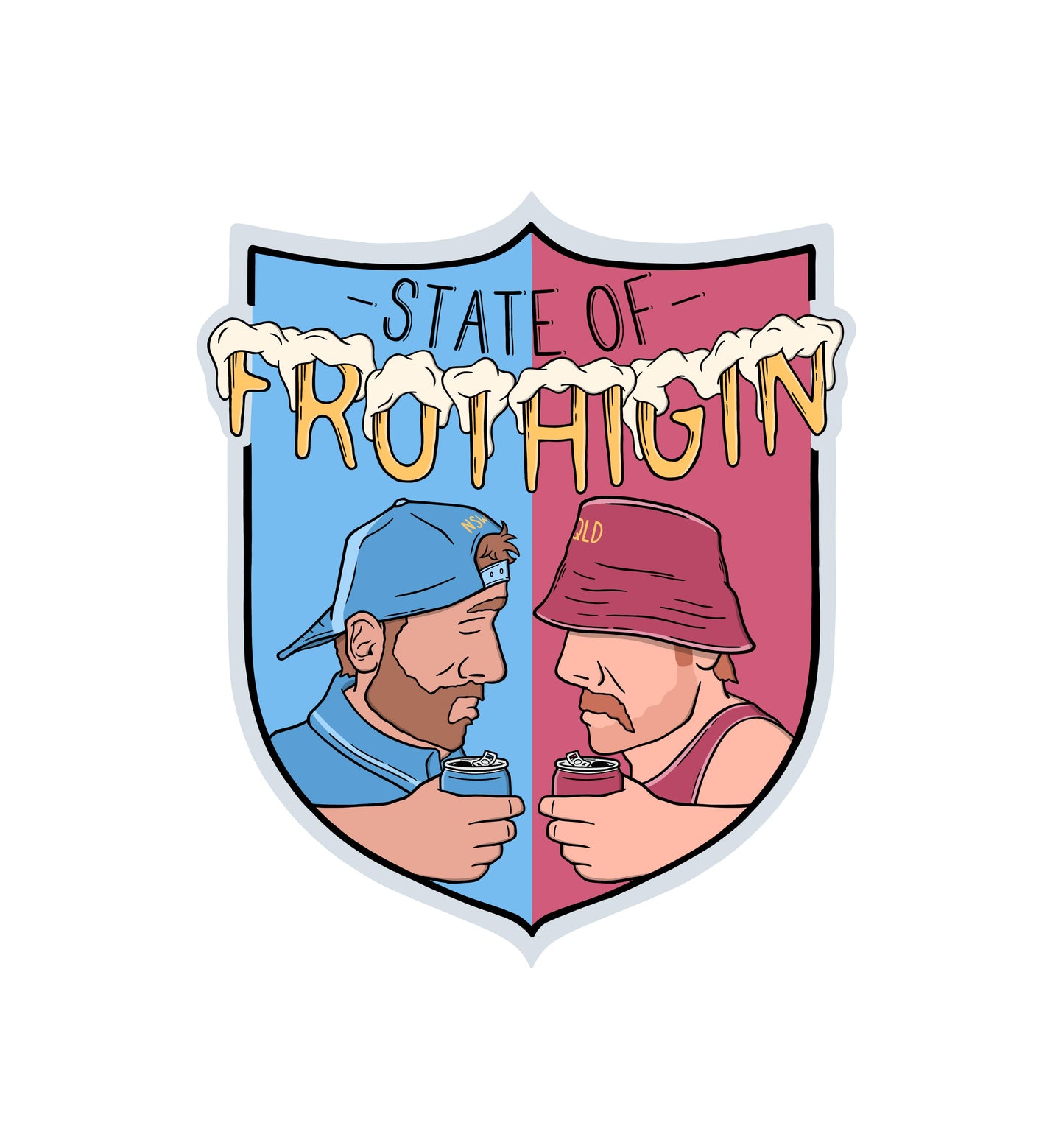 State of Frothigin NSW - Black Front and Back