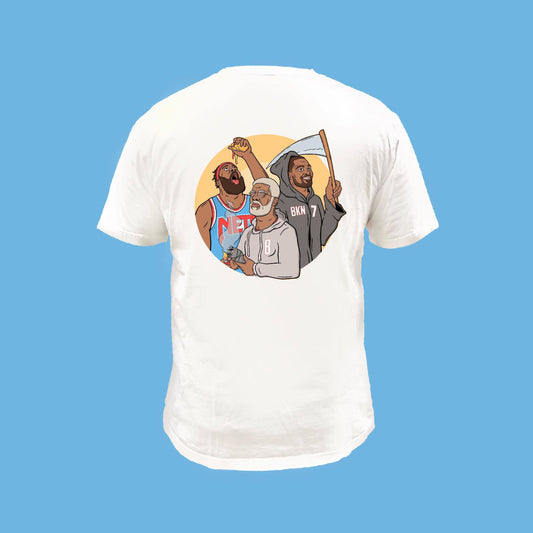 THE BIG 3 TEE - WHITE FRONT AND BACK