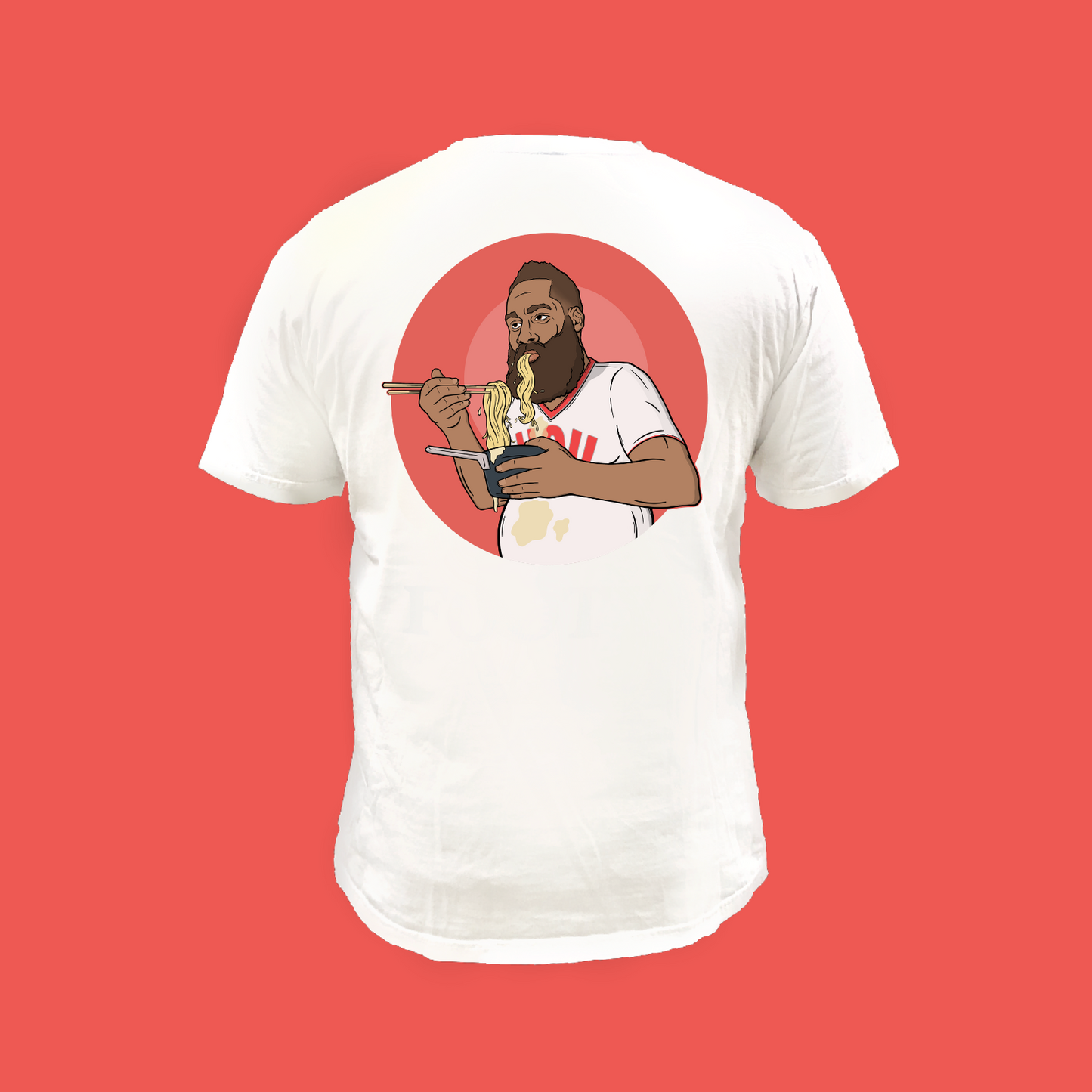 JAMES NOT SO HARDEN WHITE - FRONT AND BACK