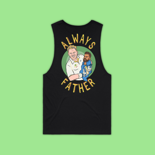 ALWAYS FATHER TANK - BLACK FRONT AND BACK