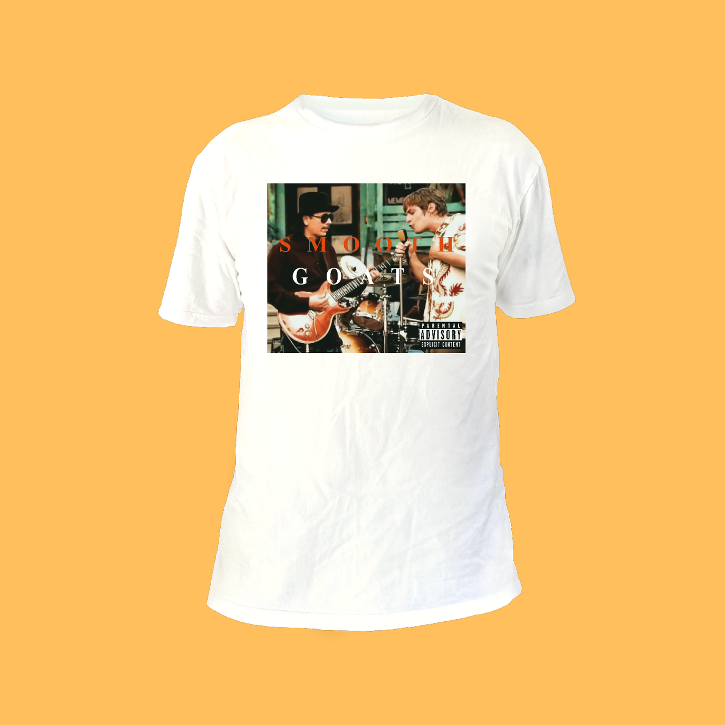 SMOOTH GOATS TEE: WHITE - FRONT ONLY