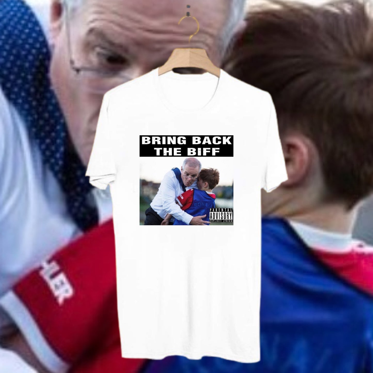 SCOMO Bring Back The Biff Tee WHITE - FRONT ONLY