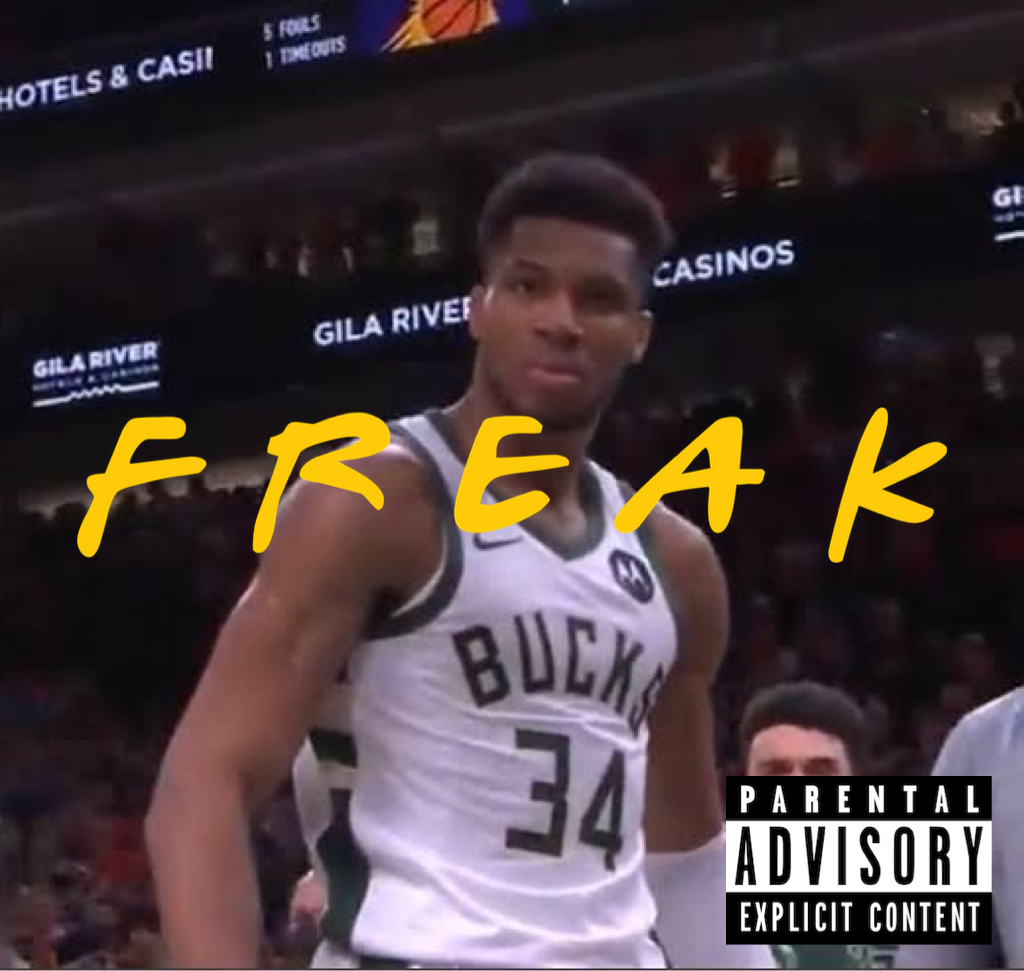 GIANNIS FREAK TEE - WHITE FRONT ONLY