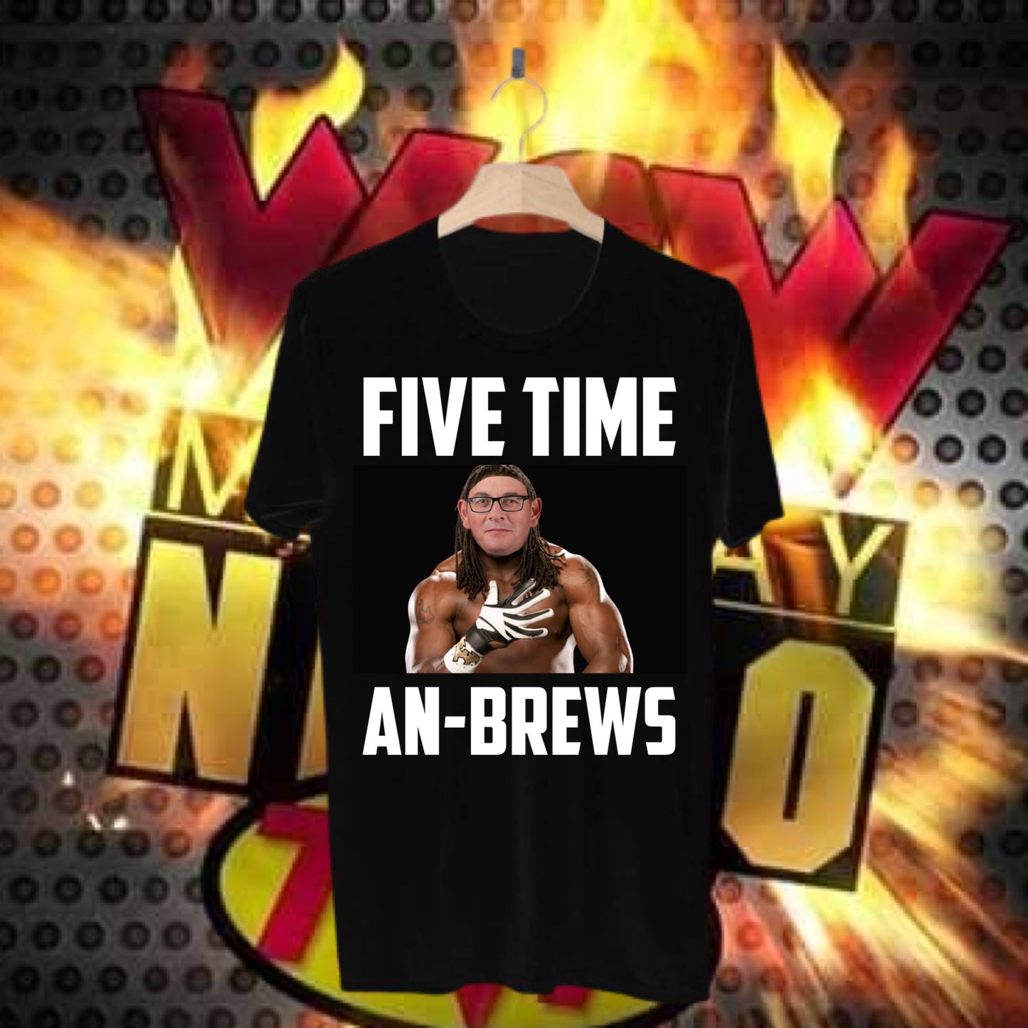 FIVE TIME ANBREWS Tee - BLACK FRONT ONLY