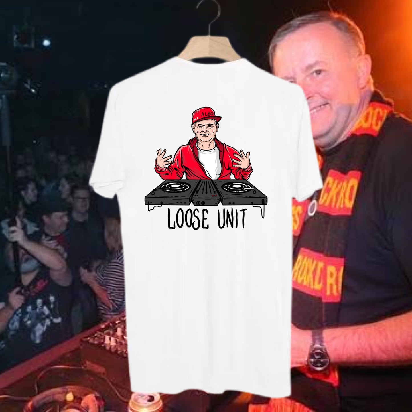 ALBO Loose Unit Tee FRONT AND BACK