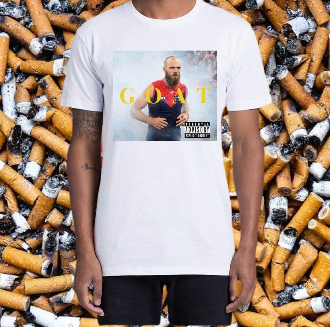 GAWN GOAT TEE: WHITE - FRONT ONLY