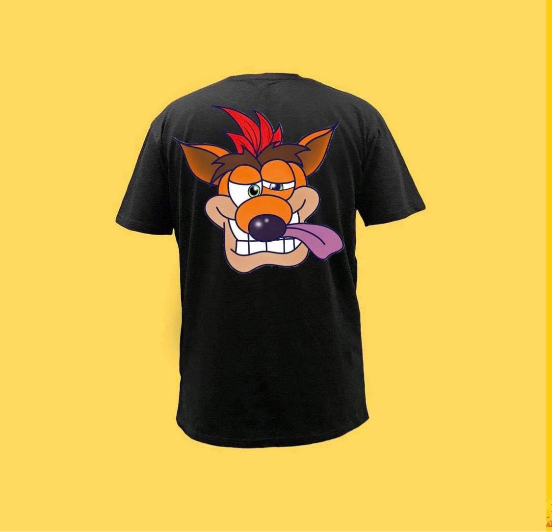 CRASH BANDICOOKED BLACK - FRONT AND BACK