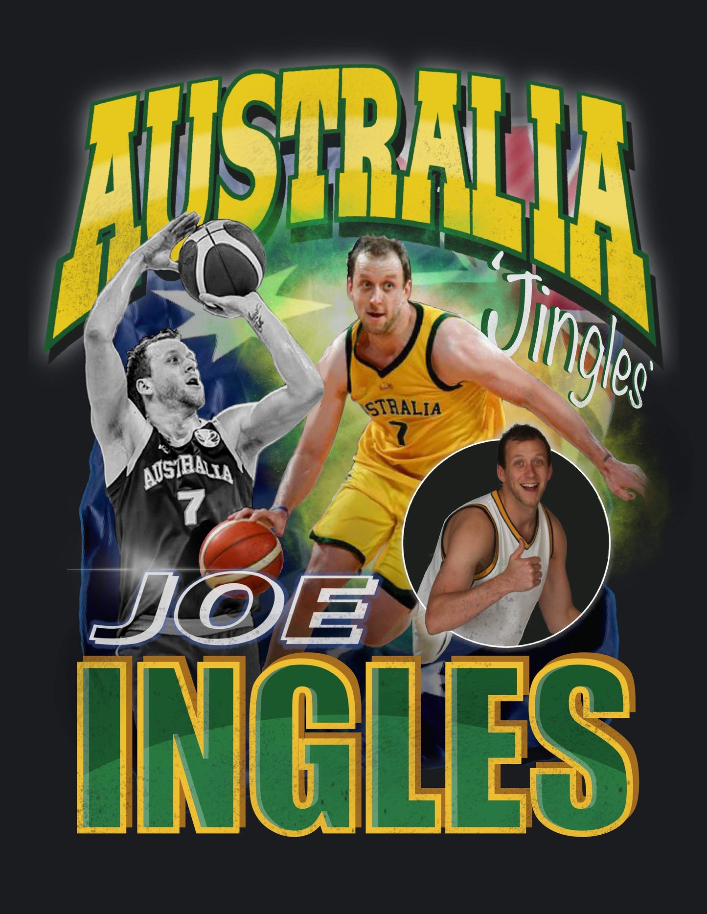 Joe “Jingles” Ingles Tee - BLACK FRONT ONLY