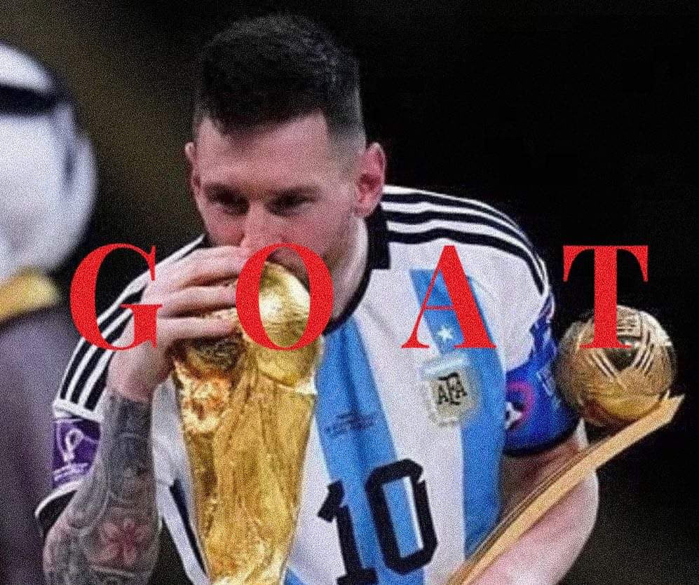 MESSI GOAT TEE - WHITE FRONT ONLY