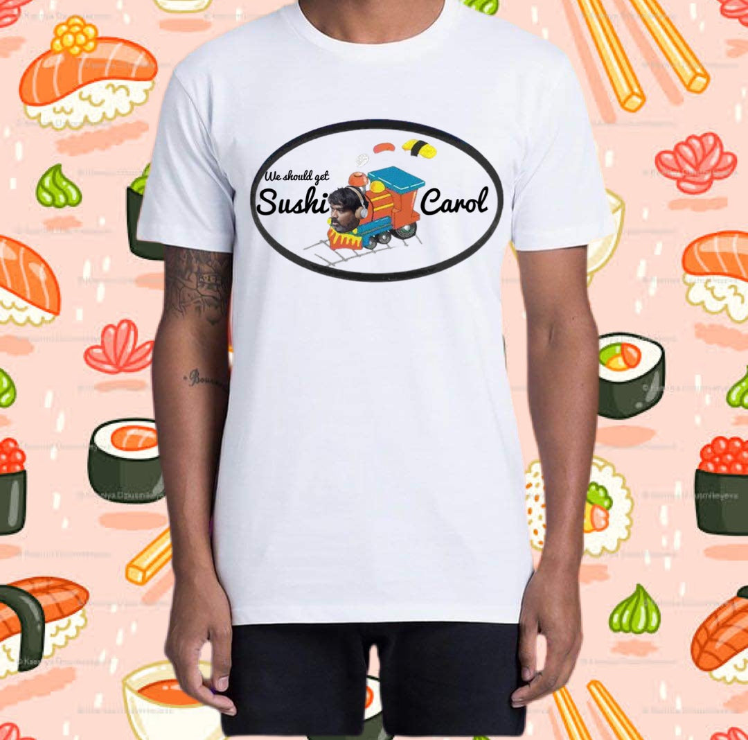 The Sushi Carol Tee - WHITE FRONT ONLY